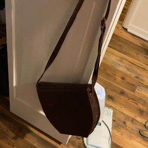 Brown side purse
